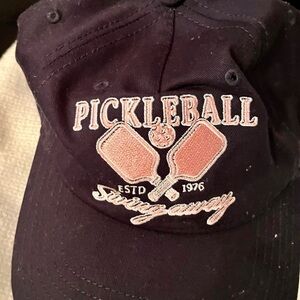Pickleball Navy Cap with Pink Embroidery